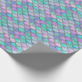 マーメはかりで測ド：水彩波パターン。 ラッピングペーパー (角)