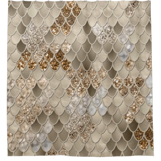 マーメはかりで測ドGlam #1 (フェイクグリッター)#decor #art シャワーカーテン (正面)