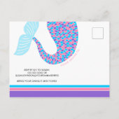 マーメイお洒落ドフェアリータレ誕生パーティー インビテーションポストカード (裏面)