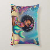 マーメイズブラック/混合伝統アクセント枕 アクセントクッション (正面(垂直))