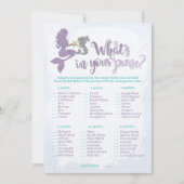 マーメイドあなたの財布の赤ちゃんシャワーゲームカードに何がある 招待状 (正面)