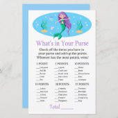 マーメイドあなたの財布ゲームのベビーシャワーの中に何がある (正面/裏面)