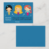 マーメイドおむつラッフルチケット プレイスカード (正面/裏面)