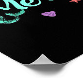 マーメイドおもしろいスイミング引用文女性と女の子ギフト ポスター (角)