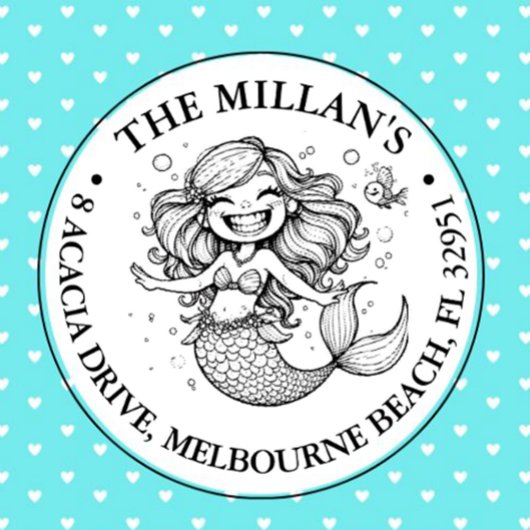 マーメイドおもしろいプールパーティーテーマ セルフインキングスタンプ