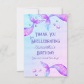 マーメイドおもしろい・プン・マー・メイド彼女の日の避難所 サンキューカード (正面)