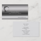 マーメイドおよびバブル球、メタリック効果 名刺 (正面/裏面)