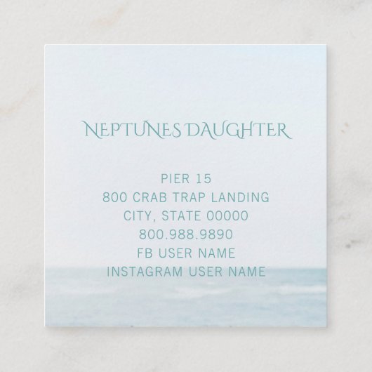 マーメイドお洒落と海スクエアの名刺 スクエア名刺 (裏面)