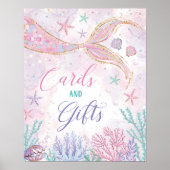 マーメイドお洒落カードとギフトパーティーのサイン ポスター (正面)