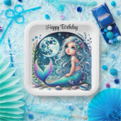 マーメイドお洒落ガールバースデーパーティー ペーパープレート (パーティー)
