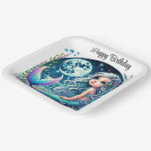 マーメイドお洒落ガールバースデーパーティー ペーパープレート (傾斜あり)