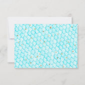 マーメイドお洒落ガール赤ちゃんシャワーおむつラッフル サンキューカード (裏面)