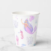 マーメイドお洒落ガール1st誕生日海パーティー 紙コップ (裏面)