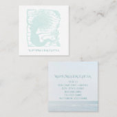 マーメイドお洒落コーラルヘア海波 スクエア名刺 (正面/裏面)