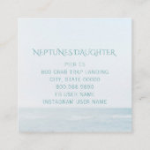 マーメイドお洒落コーラルヘア海波 スクエア名刺 (裏面)