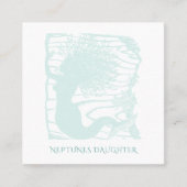 マーメイドお洒落コーラルヘア海波 スクエア名刺 (正面)