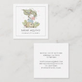 マーメイドお洒落チルドレンズブック作家スクエアB スクエア名刺 (正面/裏面)