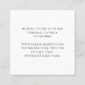 マーメイドお洒落チルドレンズブック作家スクエアB スクエア名刺 (裏面)