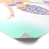 マーメイドお洒落チルドレン子供部屋プリント ポスター (角)