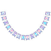 マーメイドお洒落テールハッピーバースデー バンティングフラッグ (全)