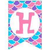 マーメイドお洒落テールハッピーバースデー バンティングフラッグ (第2の旗)