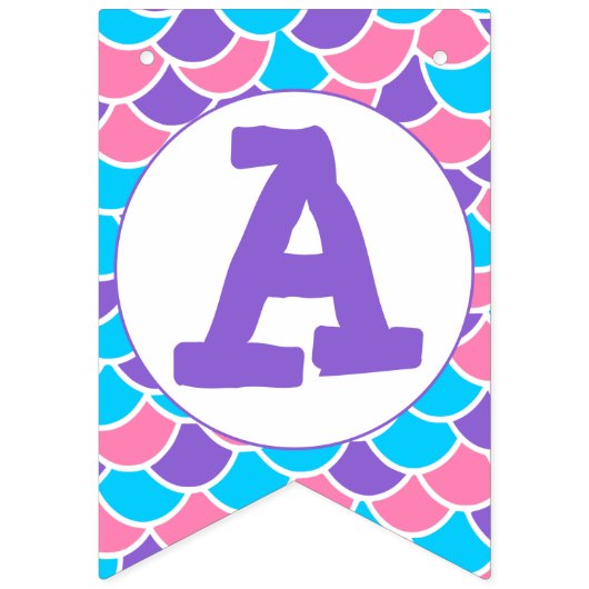 マーメイドお洒落テールハッピーバースデー バンティングフラッグ (第3の旗)