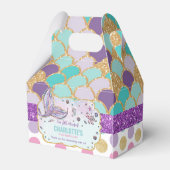 マーメイドお洒落テール誕生日パーティーありがとう フェイバーボックス (裏面サイド)