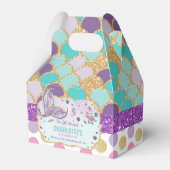 マーメイドお洒落テール誕生日パーティーありがとう フェイバーボックス (正面サイド)