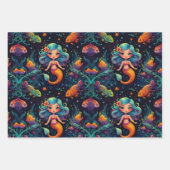 マーメイドお洒落ドリームズ – 小さな女の子マーメイド ラッピングペーパーシート (正面3)