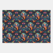 マーメイドお洒落ドリームズ – 小さな女の子マーメイド ラッピングペーパーシート (正面)