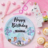 マーメイドお洒落パーティーデコール – 青と紫 ペーパープレート (パーティー)