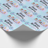 マーメイドお洒落パーティーデコール – 青と紫 ラッピングペーパー (角)