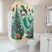 「マーメイドお洒落ホリデーシーン」 シャワーカーテン (インサイチュ)