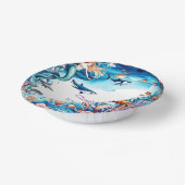 マーメイドお洒落レインボー海の誕生日パーティー ペーパーボウル (傾斜あり)