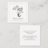 マーメイドお洒落子供向け本作家 スクエア名刺 (正面/裏面)