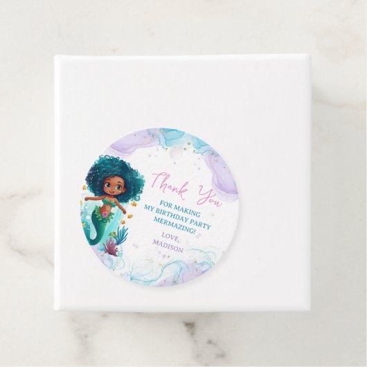 マーメイドお洒落誕生日パーティーありがとう フェイバータグ (インサイチュ)