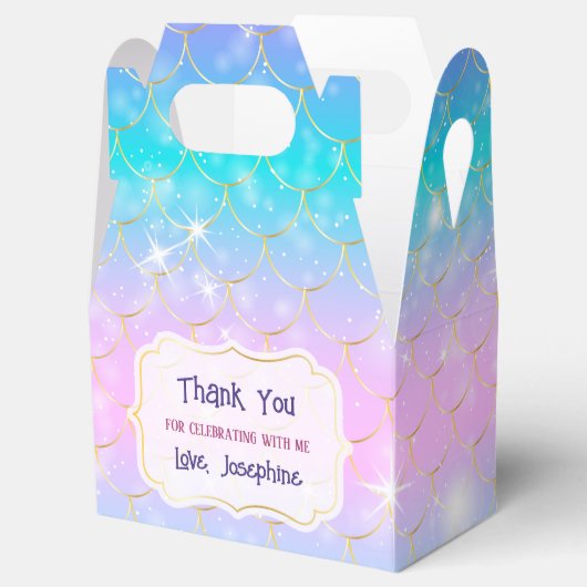 マーメイドお洒落誕生日パーティーありがとう フェイバーボックス (オープン)