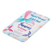 マーメイドお洒落誕生日招待状キープサケ マグネット (左側)