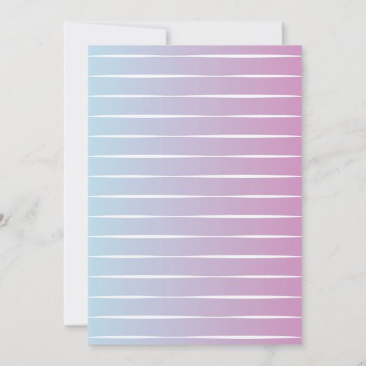 マーメイドお洒落1歳の誕生日招待状 招待状 (裏面)