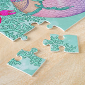 マーメイドかわいいグリーンスターフィッシュパーソナルジグソーパズル ジグソーパズル (側面)