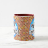 マーメイドかわいいピンクのマグカップ マグカップ (中央)