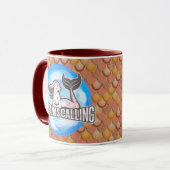 マーメイドかわいいピンクのマグカップ マグカップ (正面左)