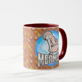 マーメイドかわいいピンクのマグカップ マグカップ (正面右)