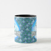 マーメイドかわいい愛ザ海ブルーマグカップ マグカップ (中央)