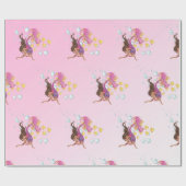 マーメイドかわいい泡ピンク包み紙 ラッピングペーパー (フラット)