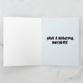 マーメイドかわいらしアート誕生日グリーティングカード カード (内部)