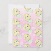 マーメイドかわいらしバースデーパーティ招待状 招待状 (裏面)