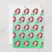 マーメイドかわいらしバースデーパーティ招待状 招待状 (裏面)