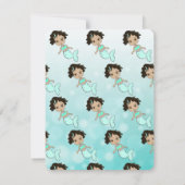 マーメイドかわいらしバースデーパーティ招待状 招待状 (裏面)