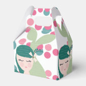 マーメイドかわいらしピンクとグリーン紙吹雪 フェイバーボックス (裏面サイド)